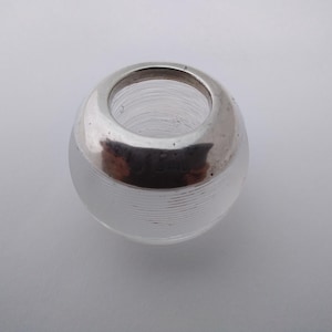 Antique glass and silver collared match striker - Birmingham 1903