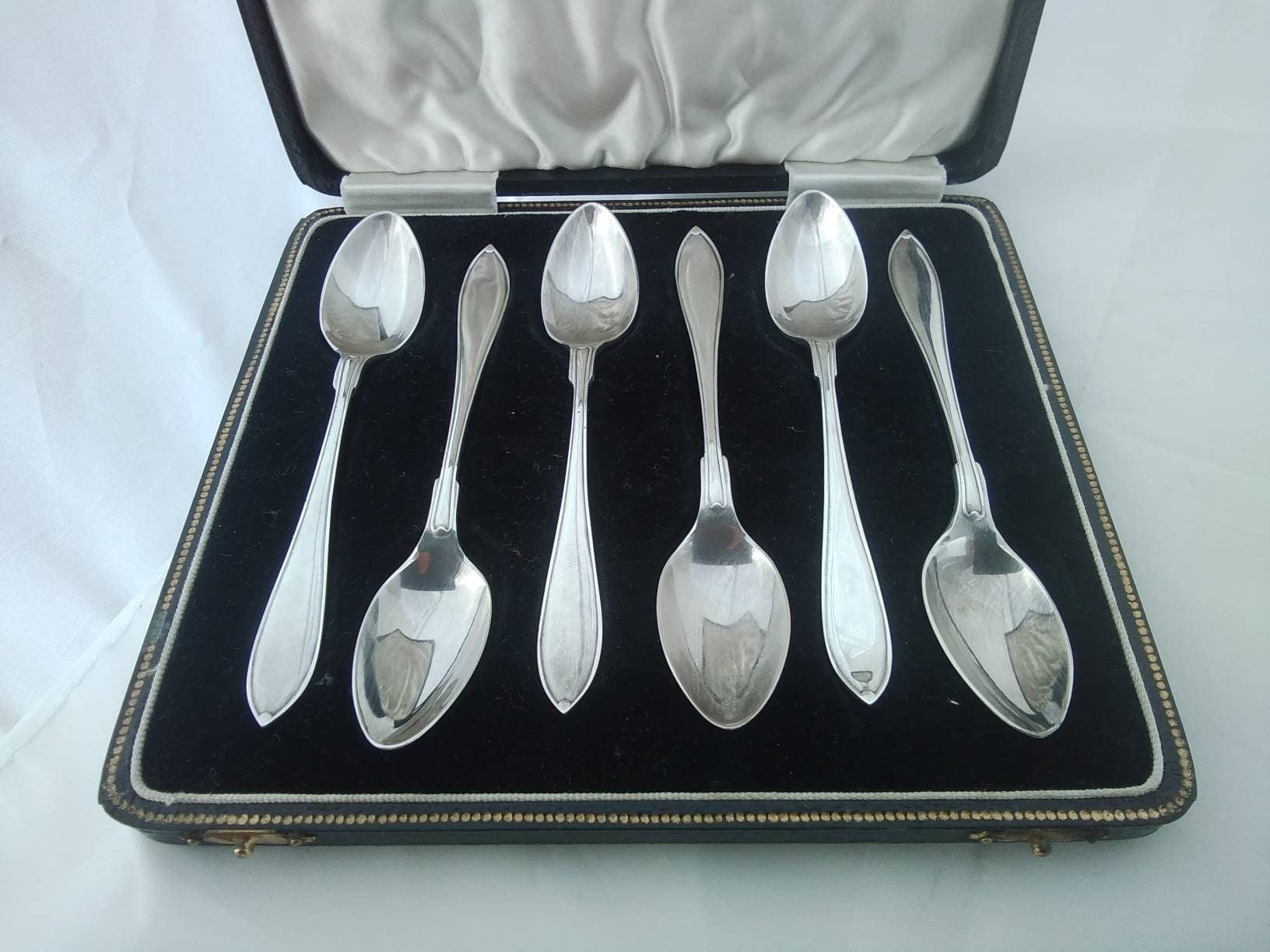 Vintage Small Metal Tea Spoons Silver Toned Metal GABEX 