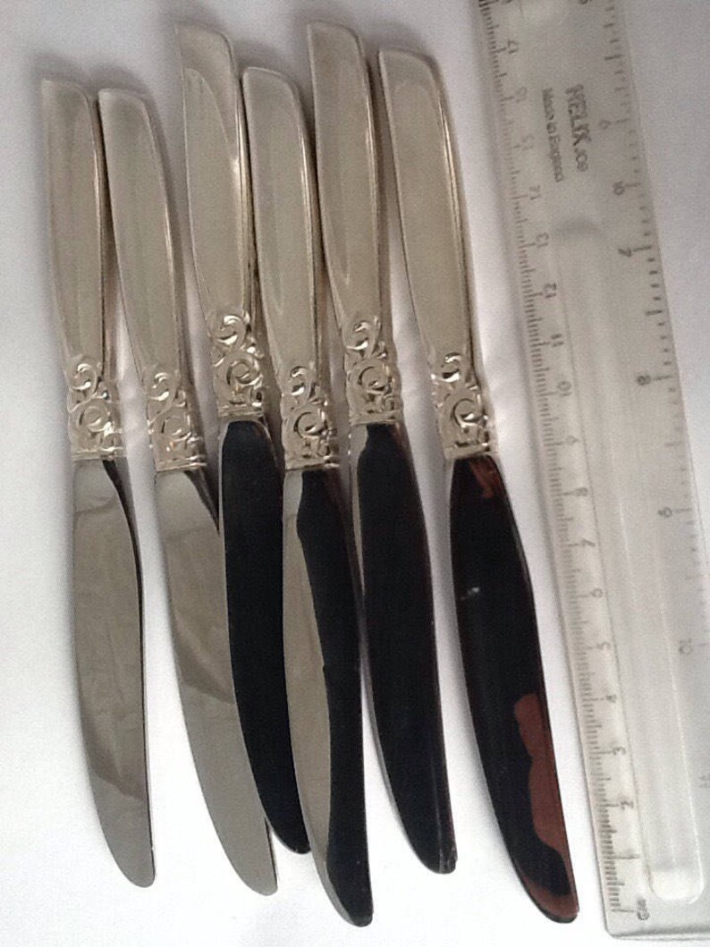 Vintage Set Of 6 Silver Plated South Seas Community Plate Tea Knives Flatware Silverware Home Living Ichigenn Nishifunabashi Com