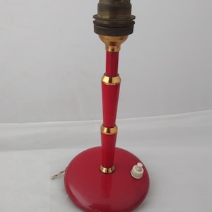 Vintage Art Deco Red desk / bedside lamp