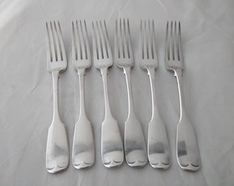 EPNS Cutlery Set of 6 Silver Plated Bead Pattern Dessert Knives