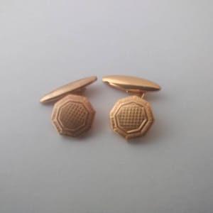 10 pairs of Vintage Gold Plated Art Deco Engine Turned Brass Cufflinks _ Christmas / wedding party gift