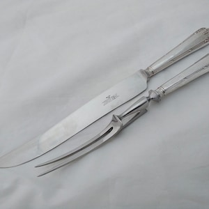 Vintage 2-piece silver plated Decorative Carving Set - Roberts & Belk Ltd, Sheffield