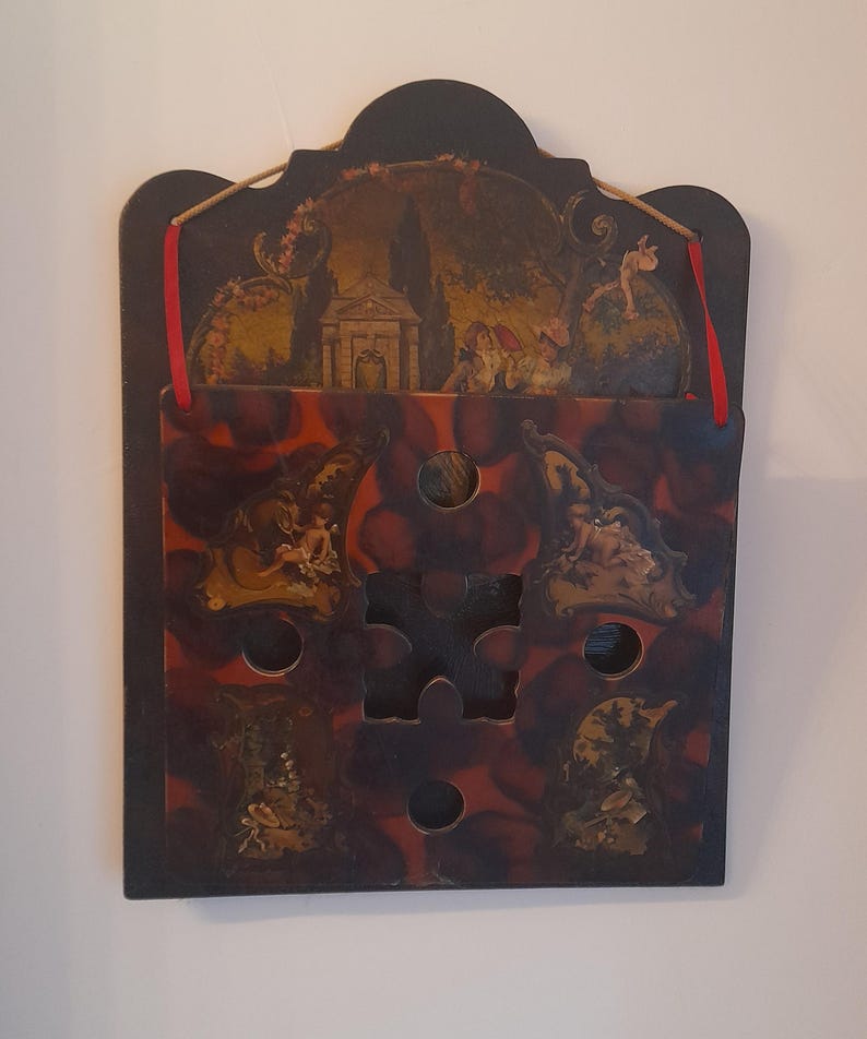 Letter Rack With Ribbons Beautiful Antique Wall Letter Rack Decorated With Cherubs and Romantic ...