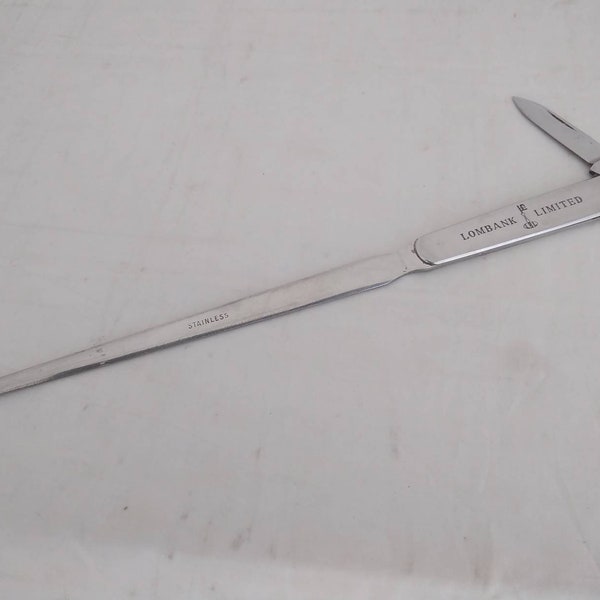 Unusual Vintage chrome desk item - letter opener