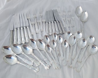 英国】 キングスパターン アイススプーン 6本 / サーバー 1本 Epns a1