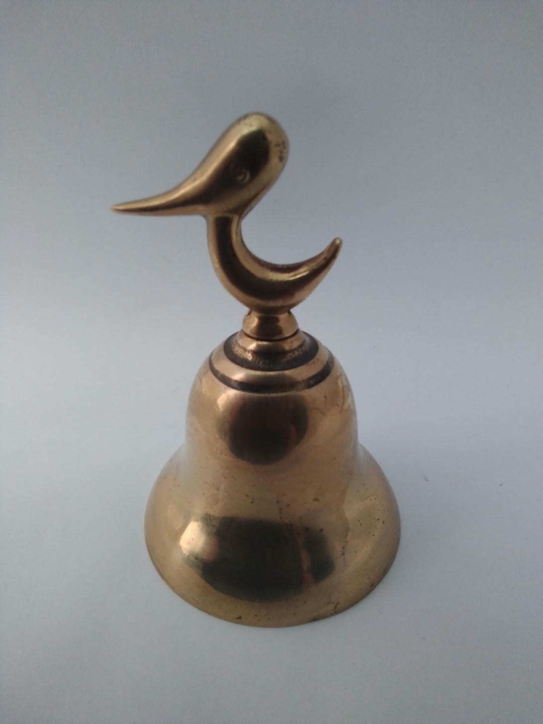 Vintage Brass Table Bell With Stylised Bird Handle - Etsy