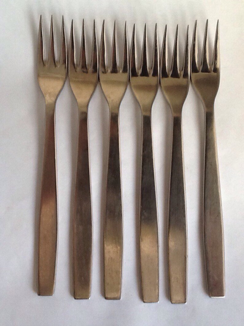 Vintage set of 6 stainless steel viners Chelsea table dinner forks