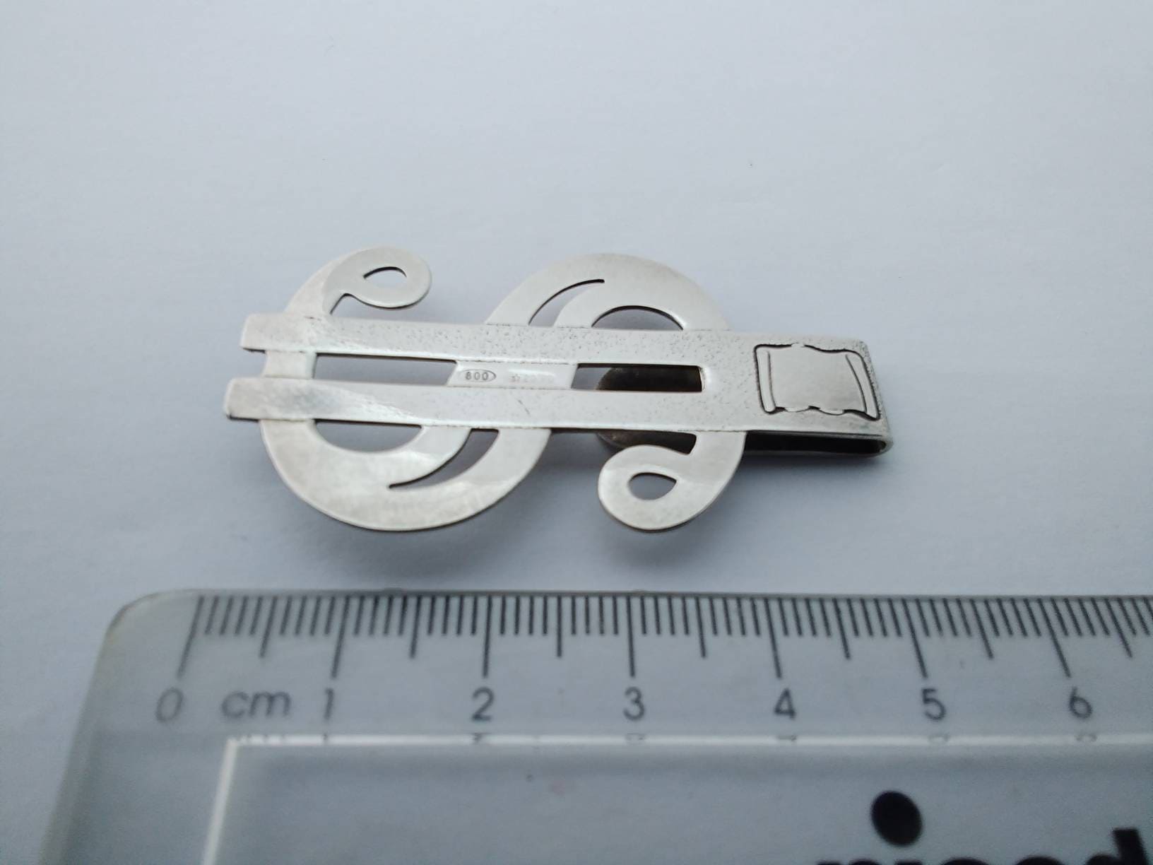 Vintage Solid 800 Silver Money Clip - Dollar Sign - Etsy