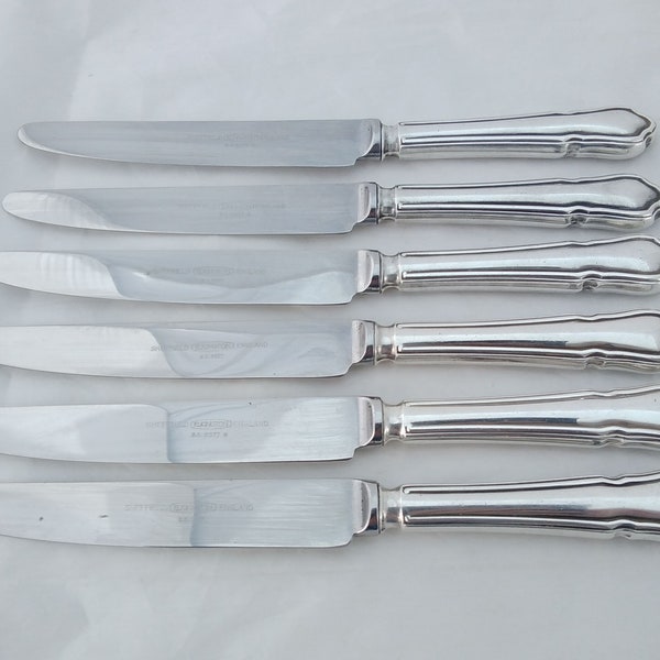 Vintage set of 6 silver plated dessert cutlery - Dubarry pattern - Elkington, Sheffield