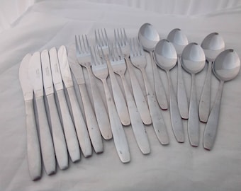 Vintage 18 piece Viners stainless steel dessert cutlery set