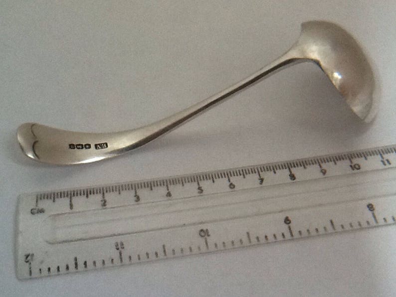 Vintage Solid Sterling Silver sauce ladle spoon Sheffield 1933