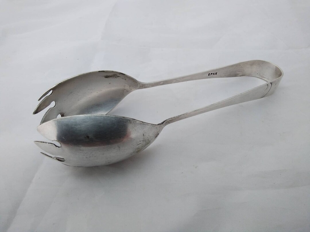 ヴィンテージ シルバーメッキ オールドイングリッシュ パターン サラダ