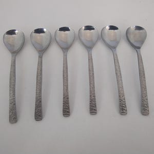 Rare Vintage set of 6 stainless steel viners Studio Coffee Spoons