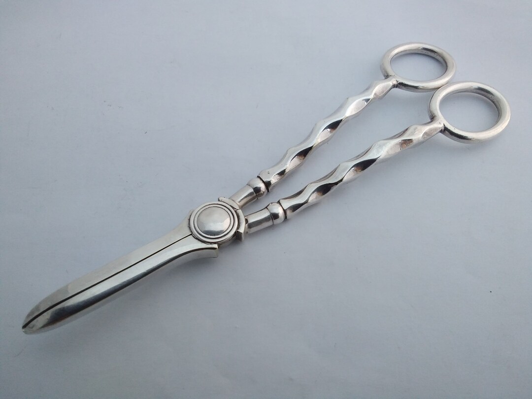 Elegant Antique Silver Plated Grape Scissors Cutlery Etsy