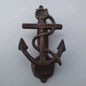 Vintage Brass HMS Victory Anchor Shipping Door Knocker