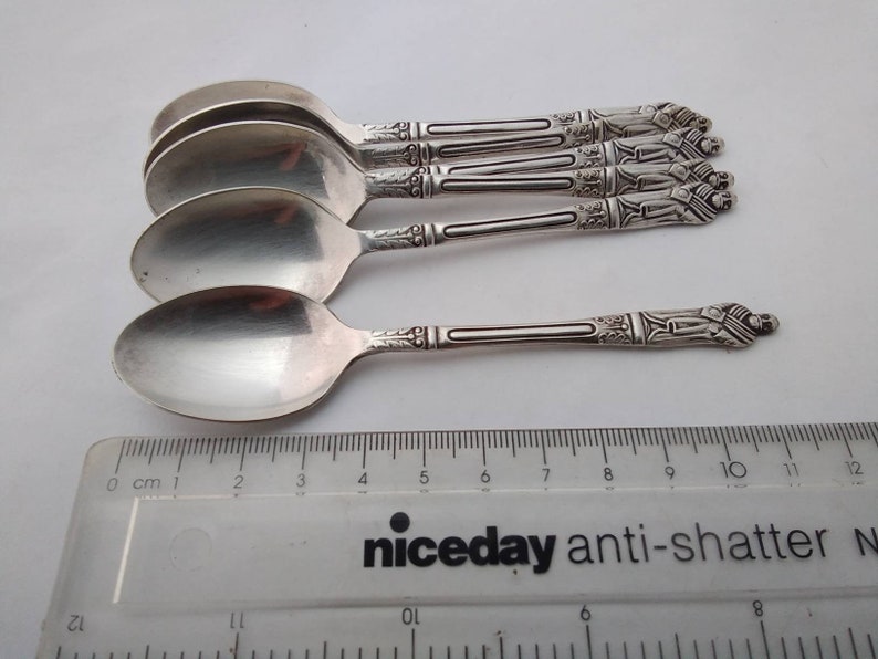 EPNS Sheffield Vintage Set of 6 Silver Plated Apostle tea spoons