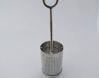 Very Rare Vintage Silver plated tea infuser / tea strainer - 1863