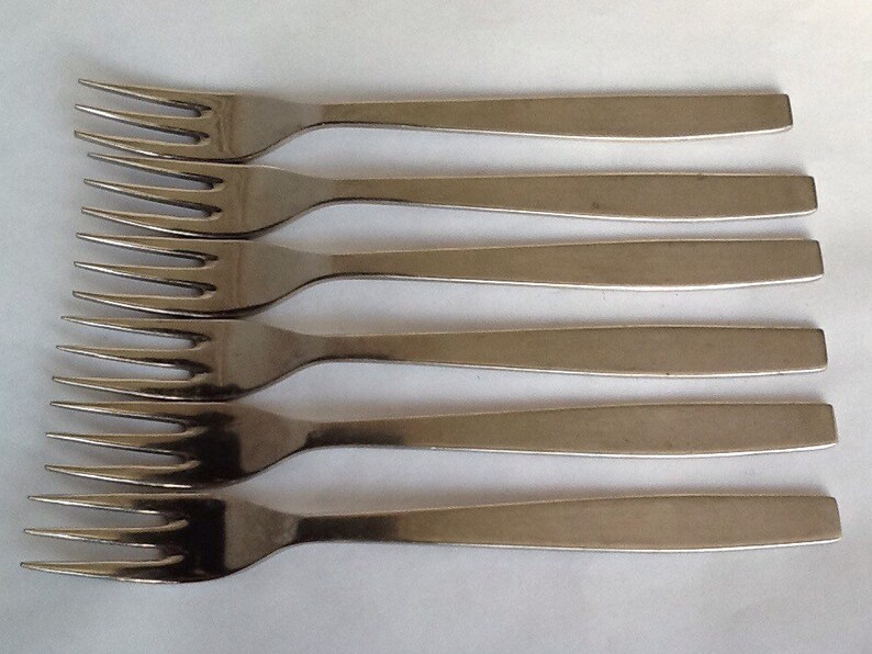 Vintage set of 6 stainless steel viners Chelsea table dinner forks