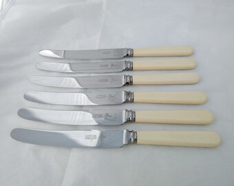 Large Vintage set of 6 dinner / table Cutlery - Latham & Owen, Sheffield