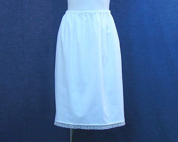 White Cotton Plus Size Half Slip Petticoat 1X 2X 3X Etsy
