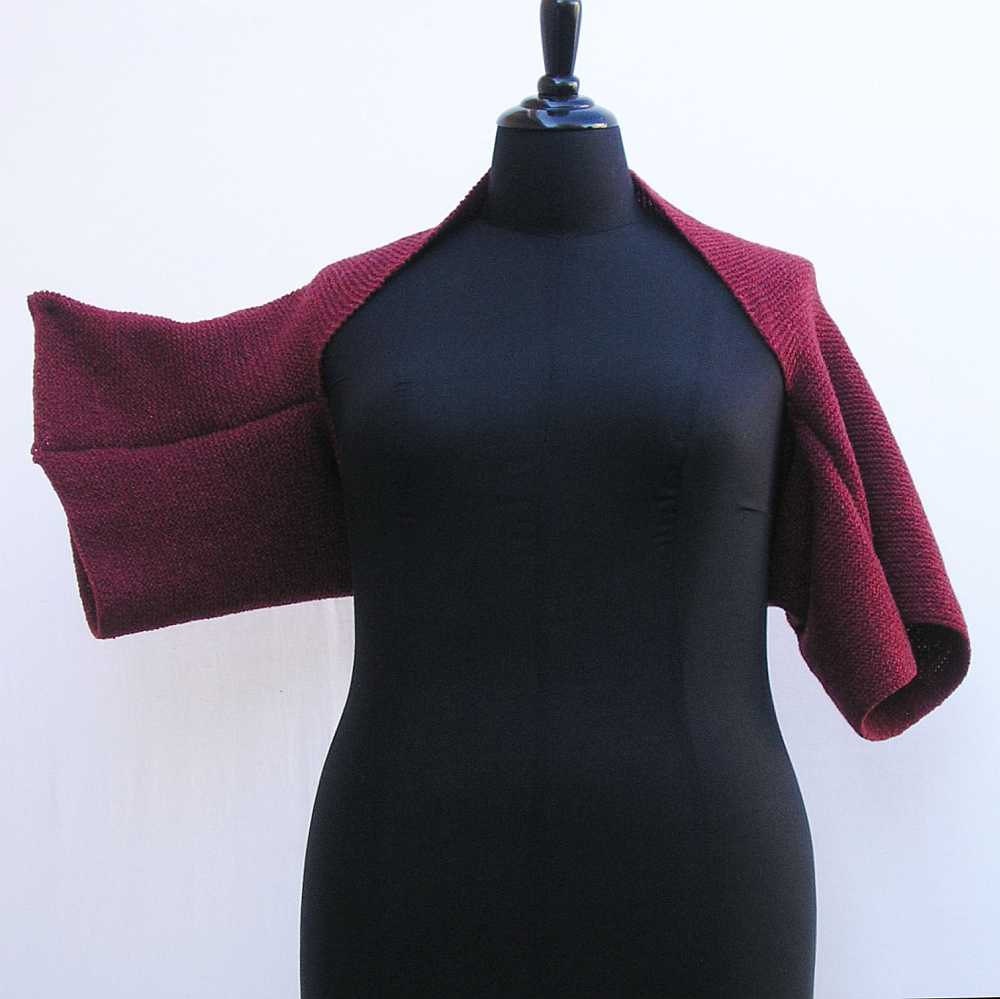 Burgundy Shrug plus size shrug claret bolero knitted shrug | Etsy