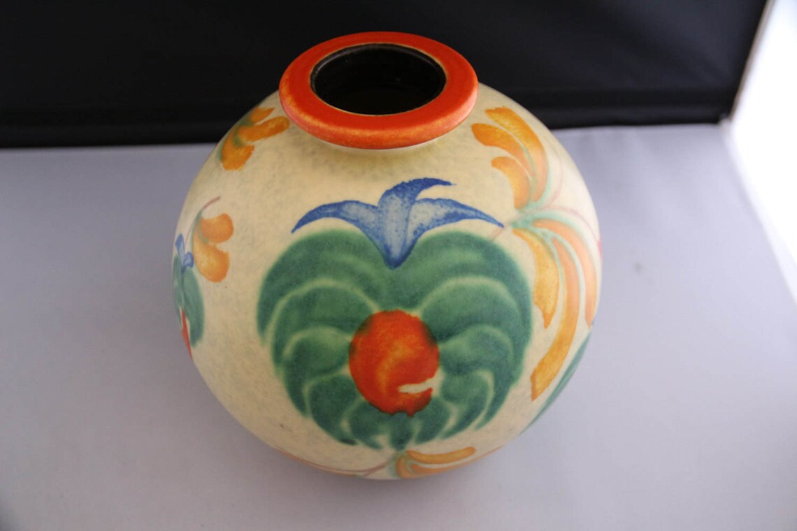 Vintage Villeroy and Boch Floral Vase Made in Luxembourg Etsy