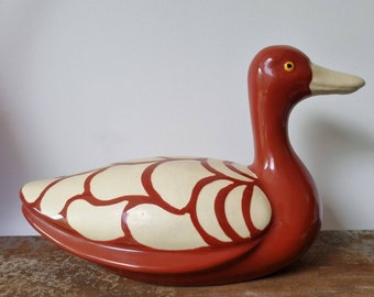 Vintage Mid Century Figure of a Duck/Bird by Bellini - Original Label -