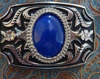 Handcrafted in The UK Green Malachite Semi Precious Stone Silver Oval Belt Buckle Western Wedding Groom Ladies Mens