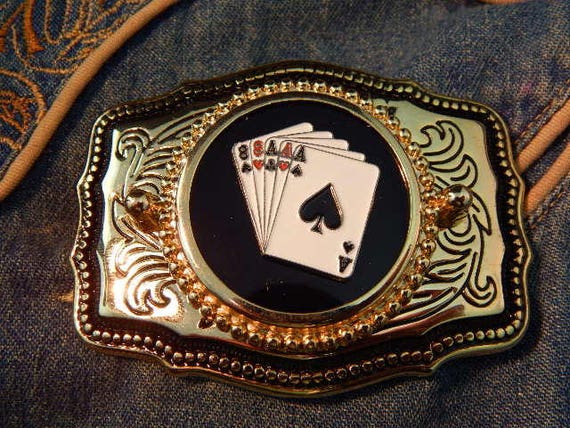 Ace of spades belt buckle sales