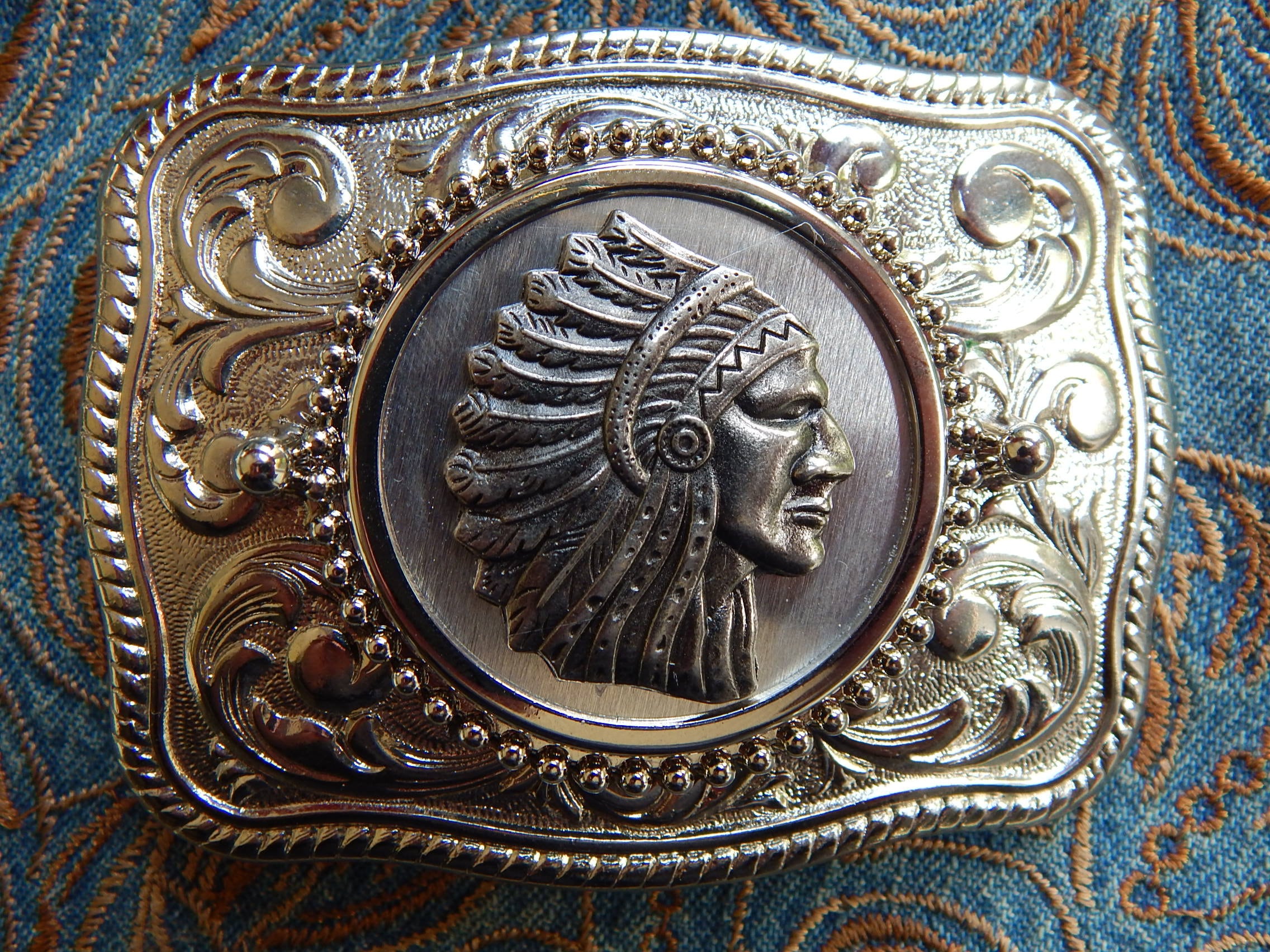 indian head belt buckle