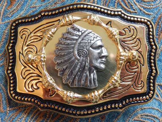 Indian head belt buckle discount