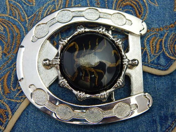 NEW HANDCRAFTED SILVER METAL BELT BUCKLE BLACK ONYX WESTERN COWBOY GOTH