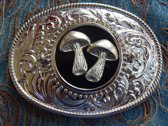 Mushroom Belt Buckle: Silver Metal Fungi Toadstool Design - Etsy