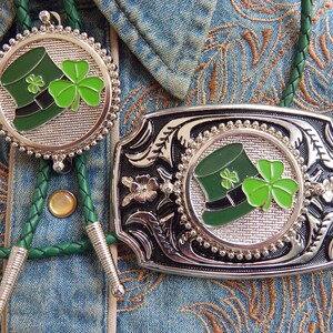 Shamrock belt buckle sale