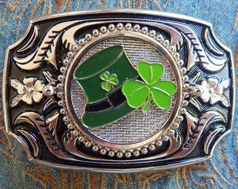 Shamrock belt buckle deals