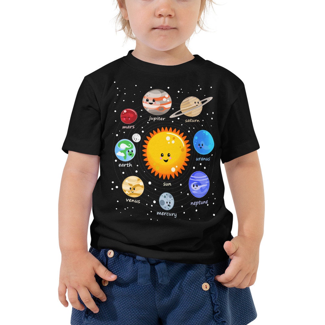 Kawaii Solar System 2T-5T Toddler T-shirt Short Sleeve Cute
