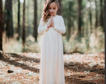 little girl long sleeve maxi dress