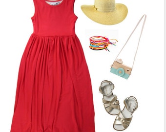 light coral maxi dress