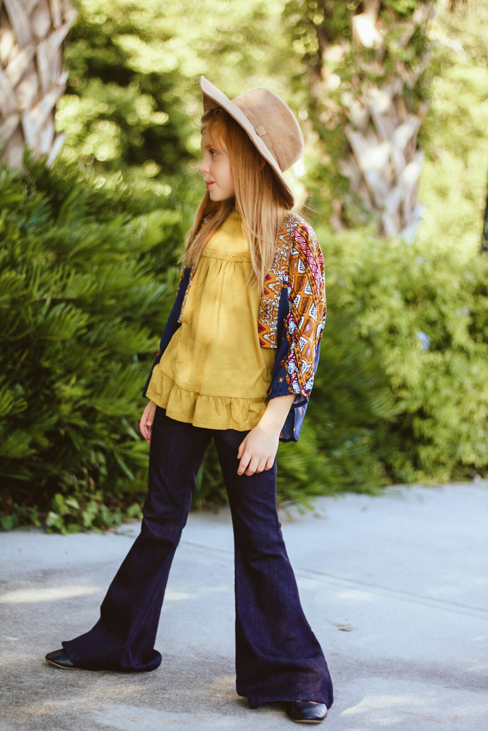 Girls Denim Bell Bottom Pants Girls Bell Bottoms Jean Bell Etsy