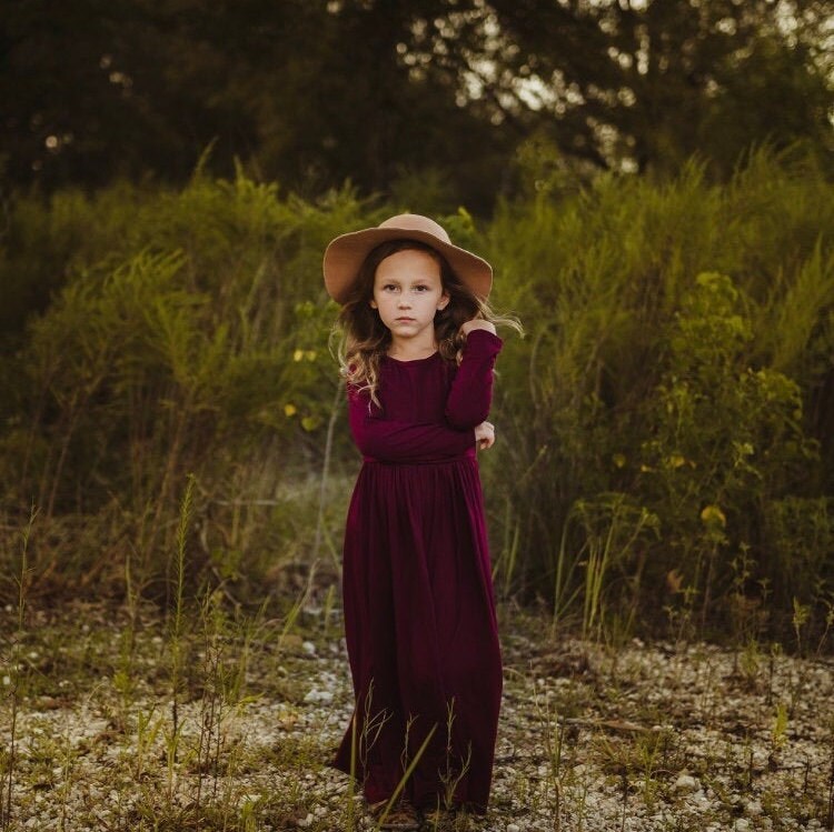 Burgundy Maxi Dress - Etsy
