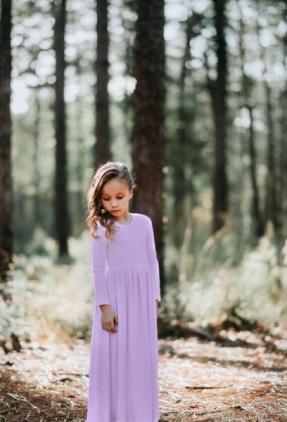 long sleeve lavender maxi dress