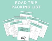 Road Trip Packing List Printable Family Road Trip Essentials Printable Road Trip Checklist Car Packing List Printable