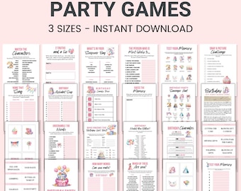 Slaapfeestje Games Bundel Sleepover Party-activiteiten Tween Party Games voor tieners Afdrukbare Verjaardag Games Sleepover Party Games Girls Party