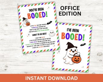 You've Been Booed Printable Office Version Halloween You've Been Boo'd Office Halloween Game Boo Gift Boo Buddy Coworker Gift Exchange Game