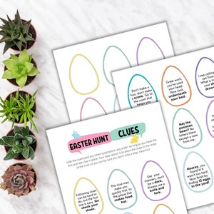Easter Scavenger Hunt Clues Printable Easter Treasure Hunt Indoor Outdoor Easter Egg Hunt Clues Easter Hunt Clues Easter Hunt Riddles