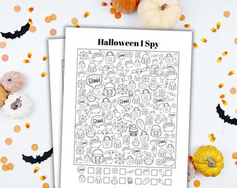 Halloween I Spion Halloween druckbare Halloween Spiel Halloween Party Spiel Halloween Suchspiel Sucht und Finde Halloween Aktivitäten Ispy
