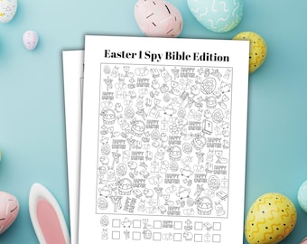 Christian Easter I Spy Printable Easter Game Easter Bible Games Easter Hidden Object Game Religious Easter Seek And Find Easter Activities