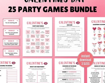 Galentines Day Party Games Bundle Printable Galentines Games Galentines Party Games Galentine's Day Games