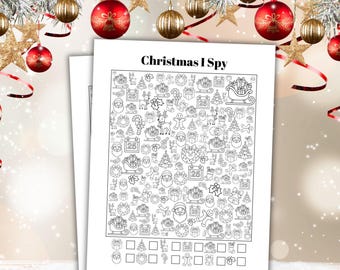 Weihnachten I Spion Weihnachtsspiel Weihnachtsparty Spiel Weihnachten Wimmelbild Spiel Weihnachten Suchen Und Finden Weihnachtsaktivitäten Xmas iSpy